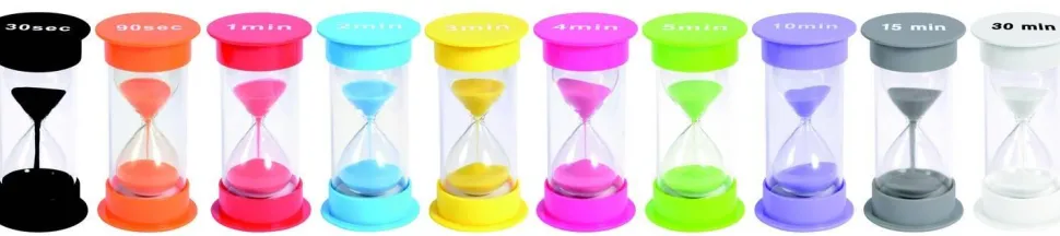 Sablier design sable coloré, 4 minutes - Eduplay