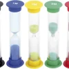Sabliers petits 9 cm, 30 s, 1 min, 3 min, 5 min, 10, min, 5 pièces - Eduplay