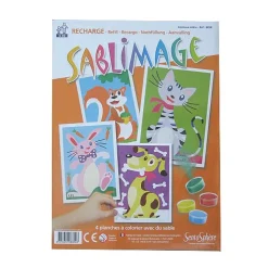 Sablimage Recharge de 4 planches : Animaux câlins - Sentosphère