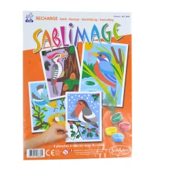 Sablimage Recharge de 4 planches : Oiseaux - Sentosphère