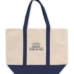 Sac Cabas Hôtel Bord de Mer 50,5cm en lin - RueDeLaFete