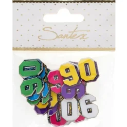 Sachet de 12 Confettis 90'S en bois années 90 - RueDeLaFete