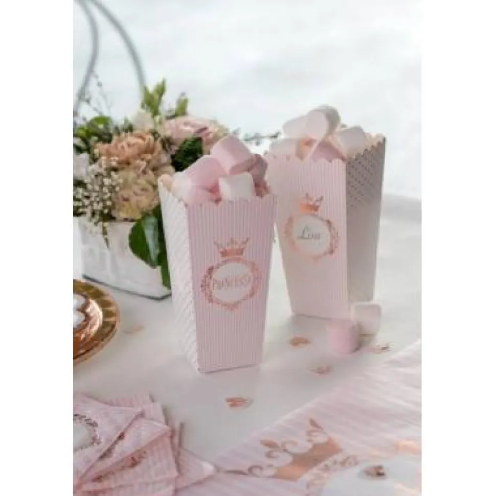 Sachet de 8 Cornets Princesse Rose Gold - RueDeLaFete