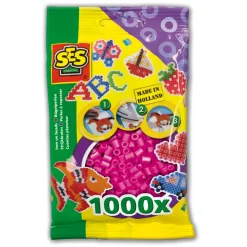 Sachet de 1000 perles Technique à repasser : Rose néon - SES Creative