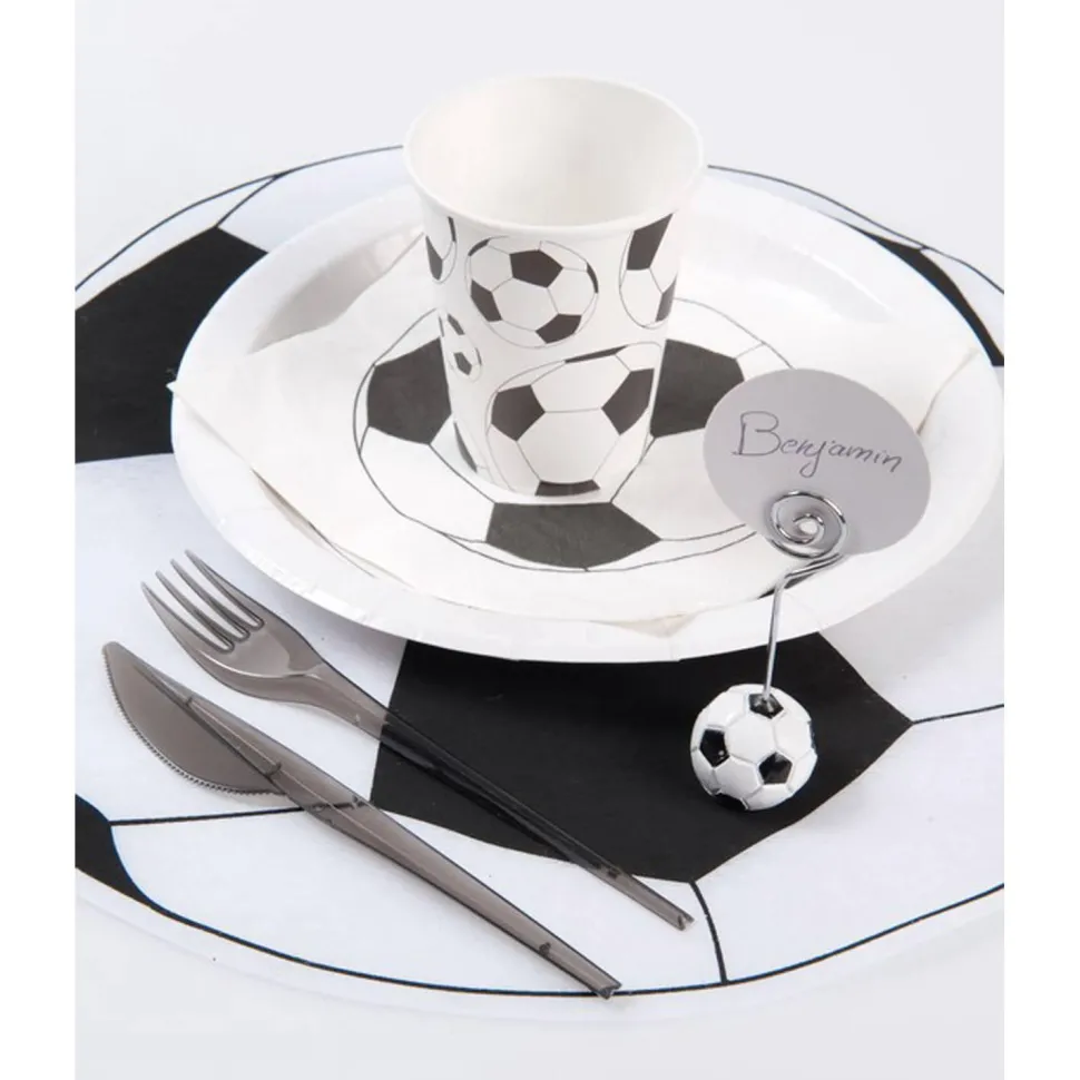 Sachet de 6 Sets de table ronds Foot - RueDeLaFete