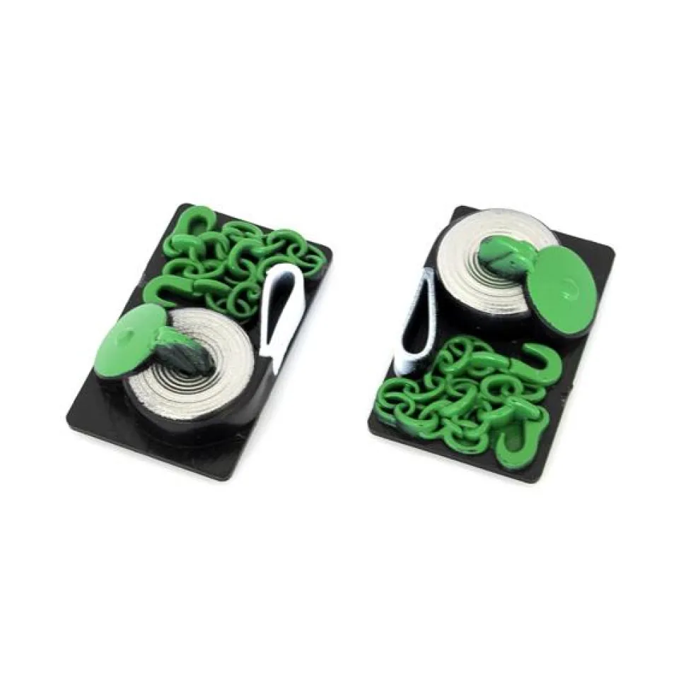 Sangles et chaines de remorquage Verte factice 2pcs - Scale Up - Scale Up