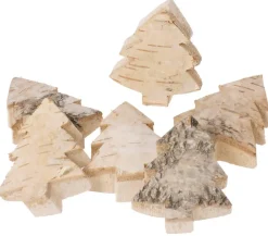 Sapin en bois nature, set de 6 - Eduplay