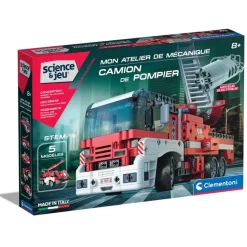 Science & Jeu : Mon atelier de mécanique : Camion de pompier - Clementoni