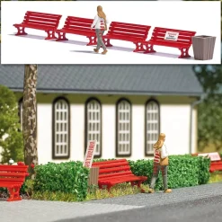 Scène de modélisme HO : Peinture Fraîche - Busch