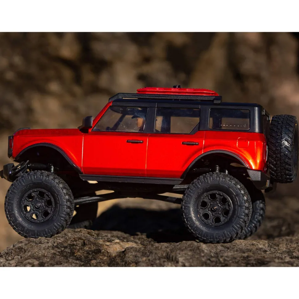 SCX24 2021 Ford Bronco 4WD Truck Brushed RTR 1:24 Rouge - Axial