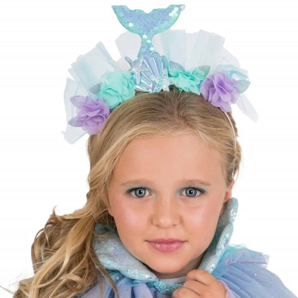 Serre-tête Sirène ondine avec tulle, enfant - RueDeLaFete