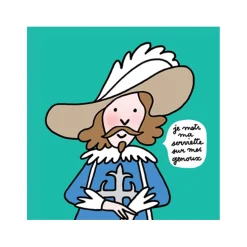 Serviettes en papier Les princes : Je mets ma serviette sur mes genoux - Arty Frog Paris