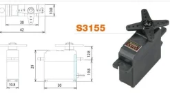 Servo S3155 futaba pignon metal - Futaba