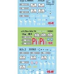 Set 3 maquettes Véhicule Militaire du D.A.K - ICM