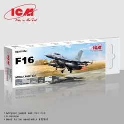 Set 6 peintures acrylique : Avion F16 - ICM