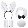 Set Bunny blanc & Noir luxe (5 pcs) - RueDeLaFete