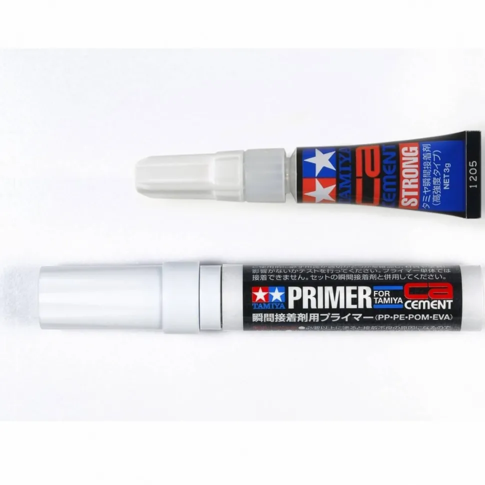 Set colle Cyano et apprêt - Tamiya