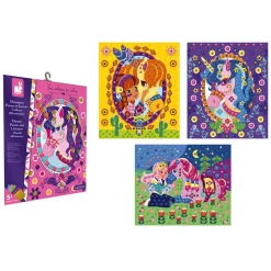 Set créatif : Mosaïques en mousse Poneys Et Licornes - Janod