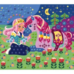 Set créatif : Mosaïques en mousse Poneys Et Licornes - Janod