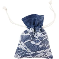 Set de 4 Bourses Dentelle & Jean foncé - RueDeLaFete