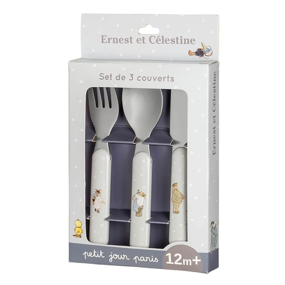 Set de 3 couverts : Ernest et Célestine - Petit Jour Paris