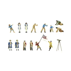 Set de 14 Figurines avec Accessoires en Mètal pour HMS Endeavour - Artesania