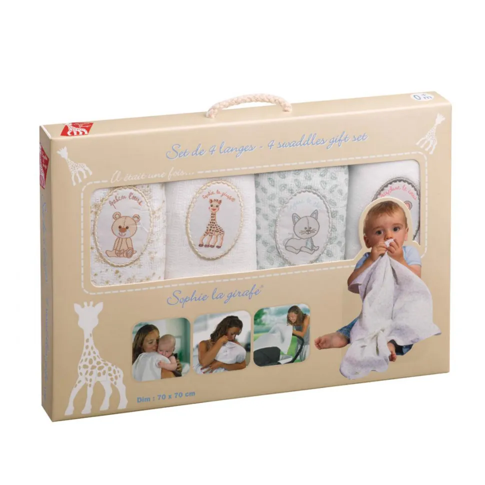 Set de 4 langes Sophie la girafe - Vulli