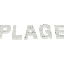 Set de 5 lettres PLAGE bois blanchi 8cm - RueDeLaFete