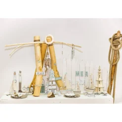 Set de 5 lettres PLAGE bois blanchi 8cm - RueDeLaFete