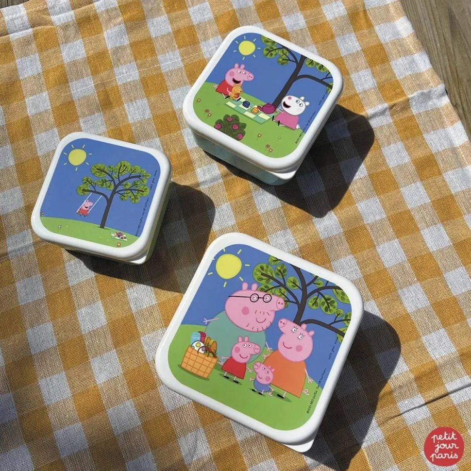 SET DE 3 LUNCH BOX : PEPPA PIG - Petit Jour Paris