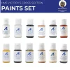 Set de 12 peintures pour maquette bateau section HMS Victory - Artesania