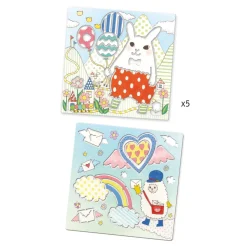 Set de 5 pochoirs : Kawaïland - Djeco