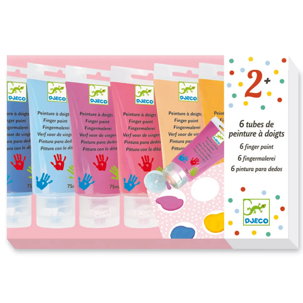 Set de 6 tubes de peinture à doigts : Sweet - Djeco