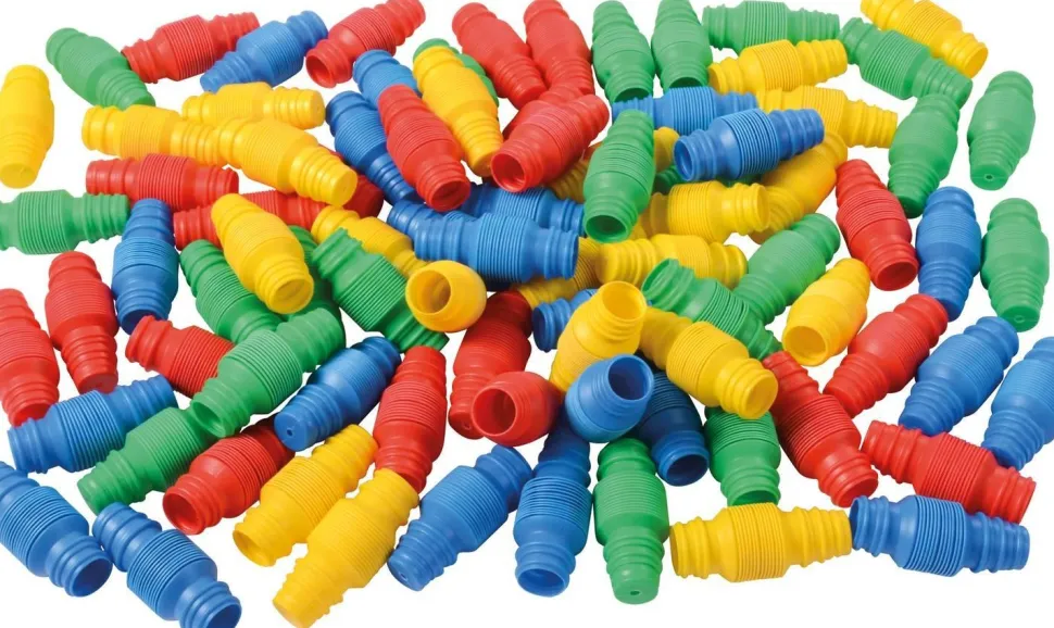 Set de 80 tubes flexibles à imbriquer en coffret - Eduplay
