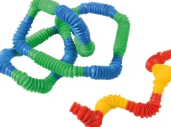 Set de 80 tubes flexibles à imbriquer en coffret - Eduplay