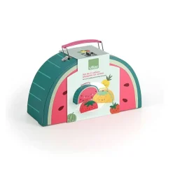 Set de 3 valisettes gigognes en carton : Les fruits gourmands - Vilac