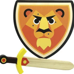 Set de bouclier et épée lion en bois - Vilac