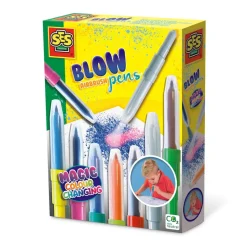 Set de feutres aérographes : Blow airbrush pens : Changement de couleur magique - SES Creative