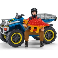 Set de jeu dinosaures : Fuite sur quad face au vélociraptor - Schleich