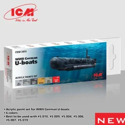 Set de peintures : Sous-Marin WWII Allemand - ICM