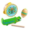 Set de percussions Animambo : tambourin, maracas, guiro - Djeco