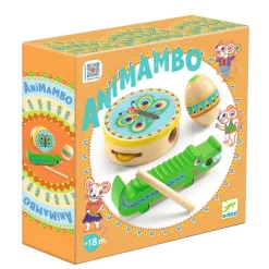 Set de percussions Animambo : tambourin, maracas, guiro - Djeco