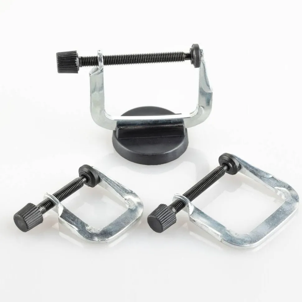 Set de serre-joints (3 pièces) avec base magnétique - Heller