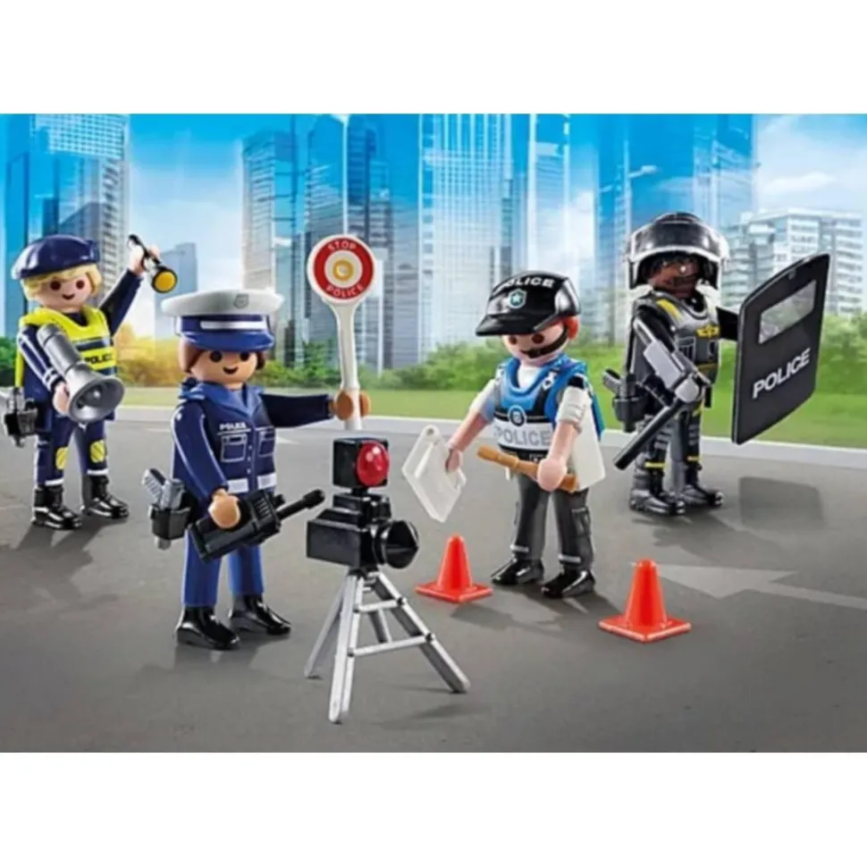 Set métiers de la police : 4 policiers - Playmobil