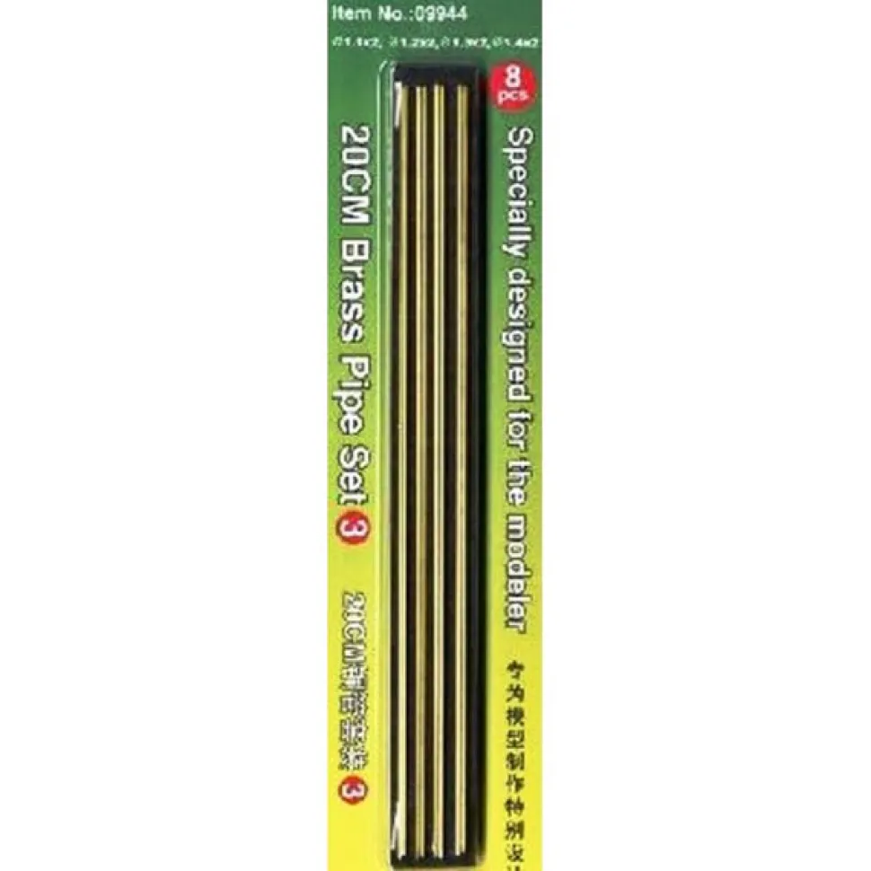 Set n°3 : Tubes en laiton 20cm, 4 types différens - Master Tools