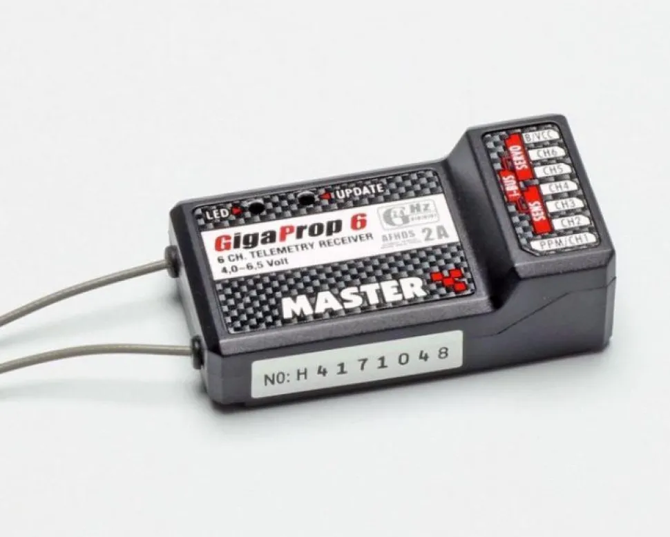 Set radiocommande MASTER GigaProp 6 (Mode 2+4) et récepteur 6 voies - Pichler - Pichler
