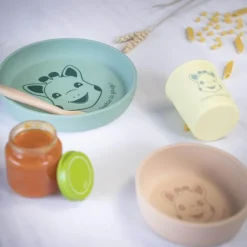 Set repas silicone Pastel Sophie La Girafe - Vulli