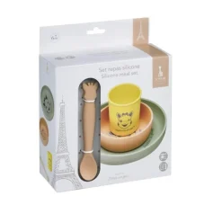 Set repas silicone Pastel Sophie La Girafe - Vulli