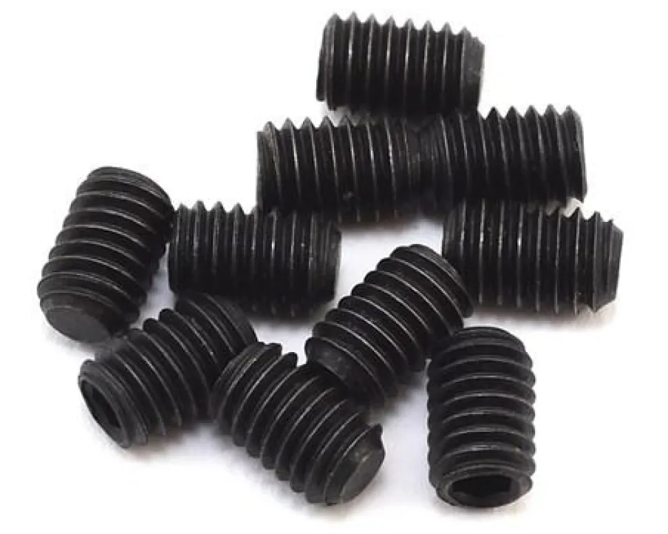 Set Screws, Stl, BO, Flat Point, M4 x 6mm (10) - Losi - Losi - TLR