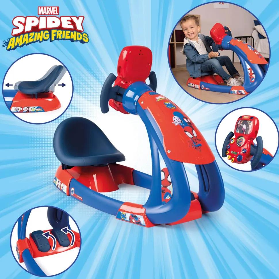 Simulateur de conduite : Spidey V8 Driver - Smoby